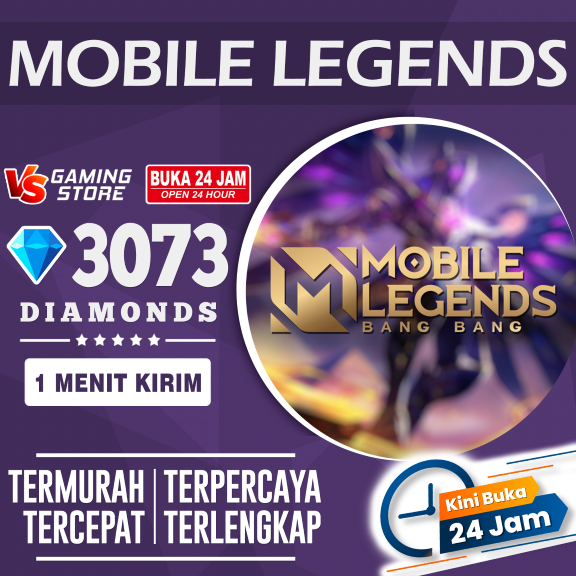 Jual 3073 Diamonds Mobile Legends Koin Topup | VCGamers