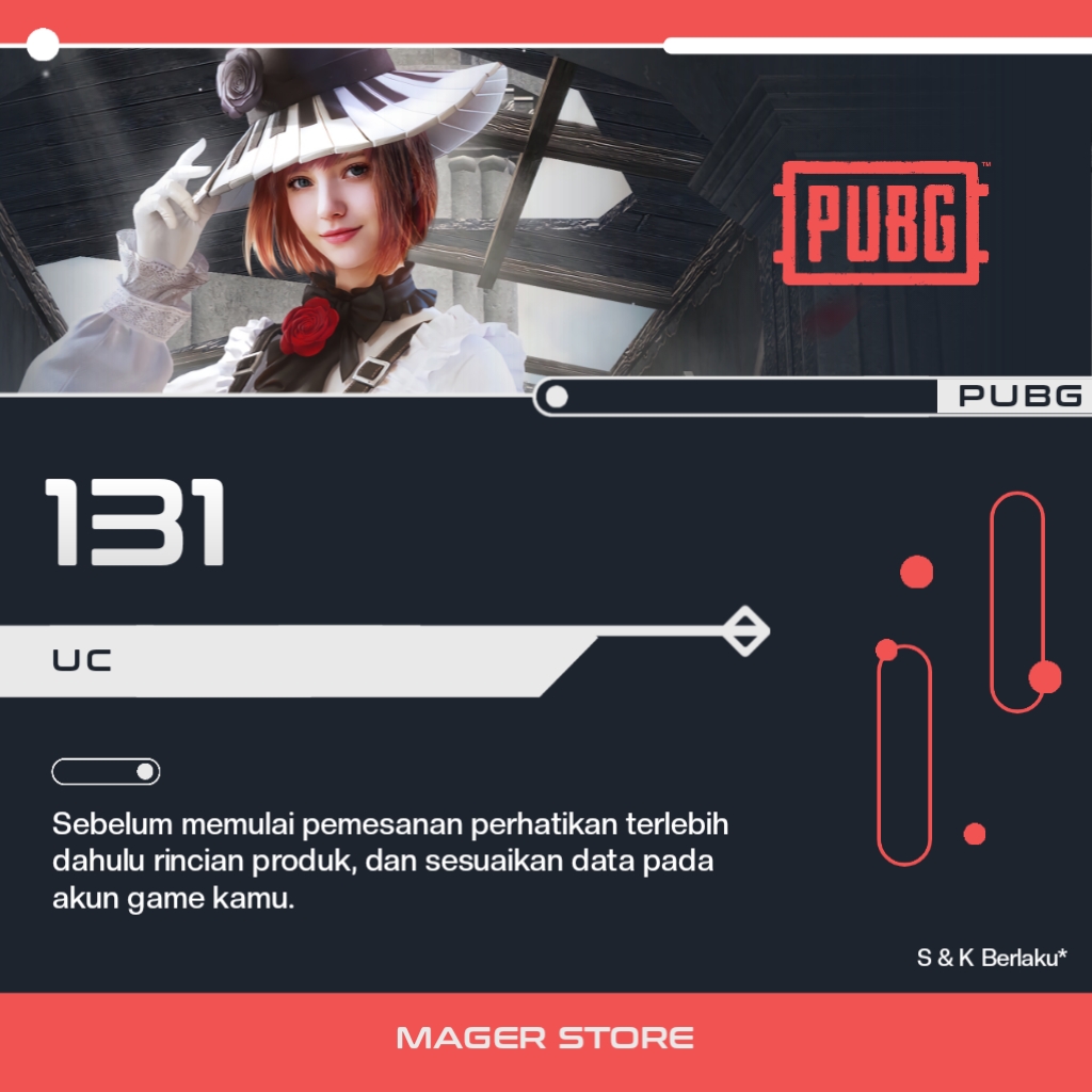 Jual 131 UC PUBG Mobile Mager Store | VCGamers