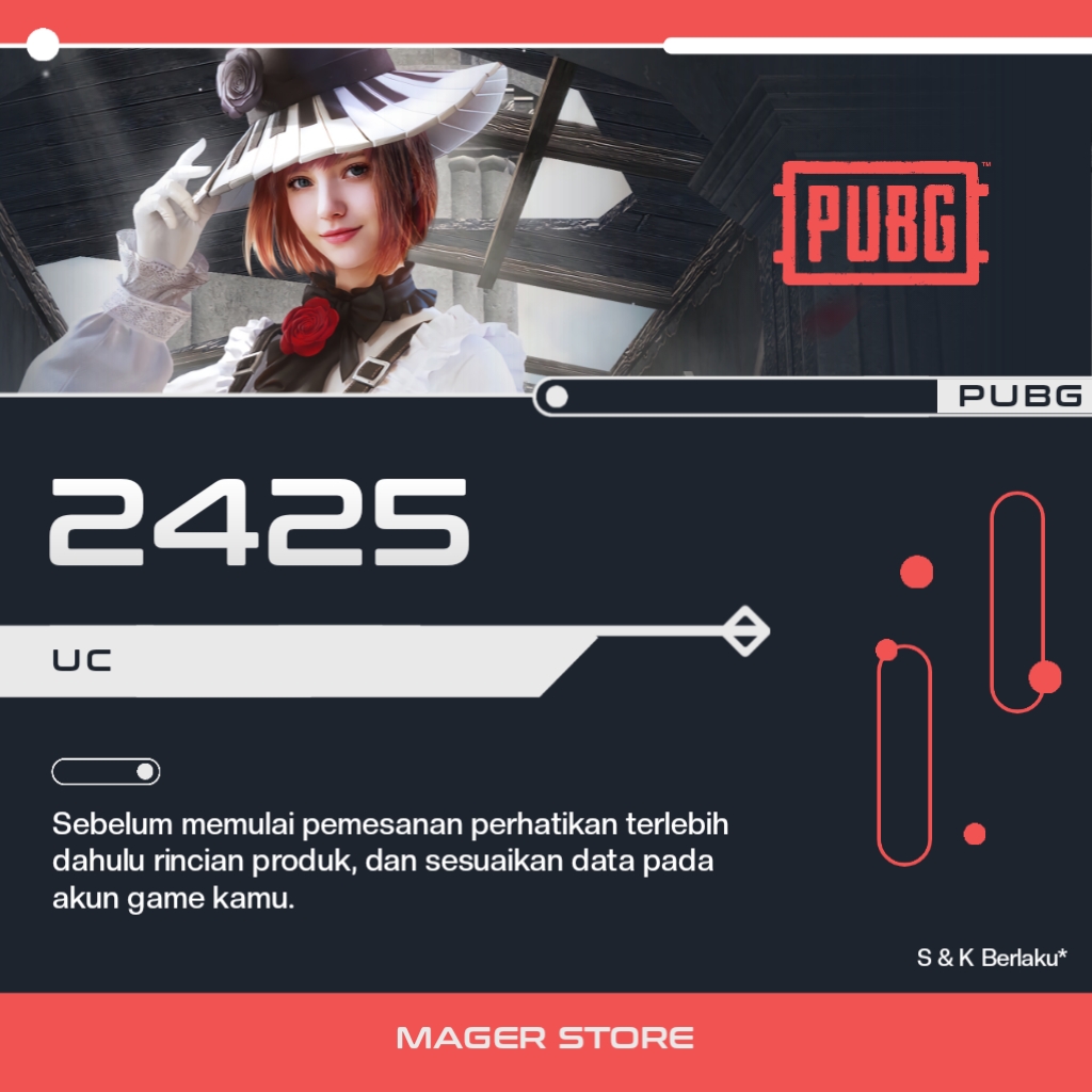 Jual 2425 UC PUBG Mobile Mager Store | VCGamers