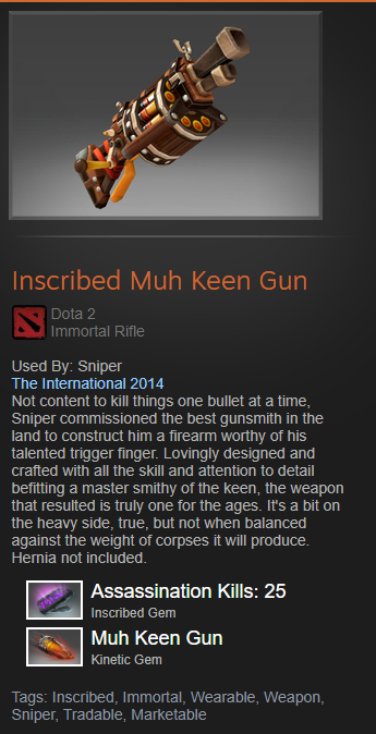 Jual Muh Keen Gun  DOTA 2 TechWhiz Official Store | VCGamers