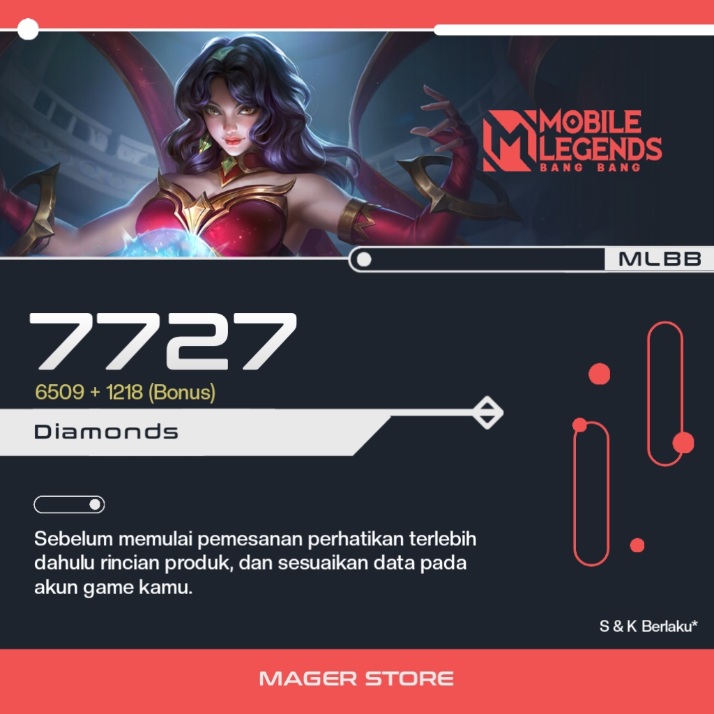 Jual 7727 Diamonds Mobile Legends Mager Store | VCGamers