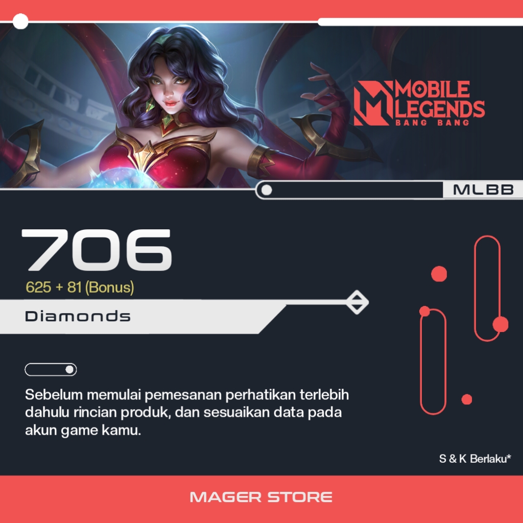 Jual 706 Diamonds Mobile Legends Mager Store | VCGamers