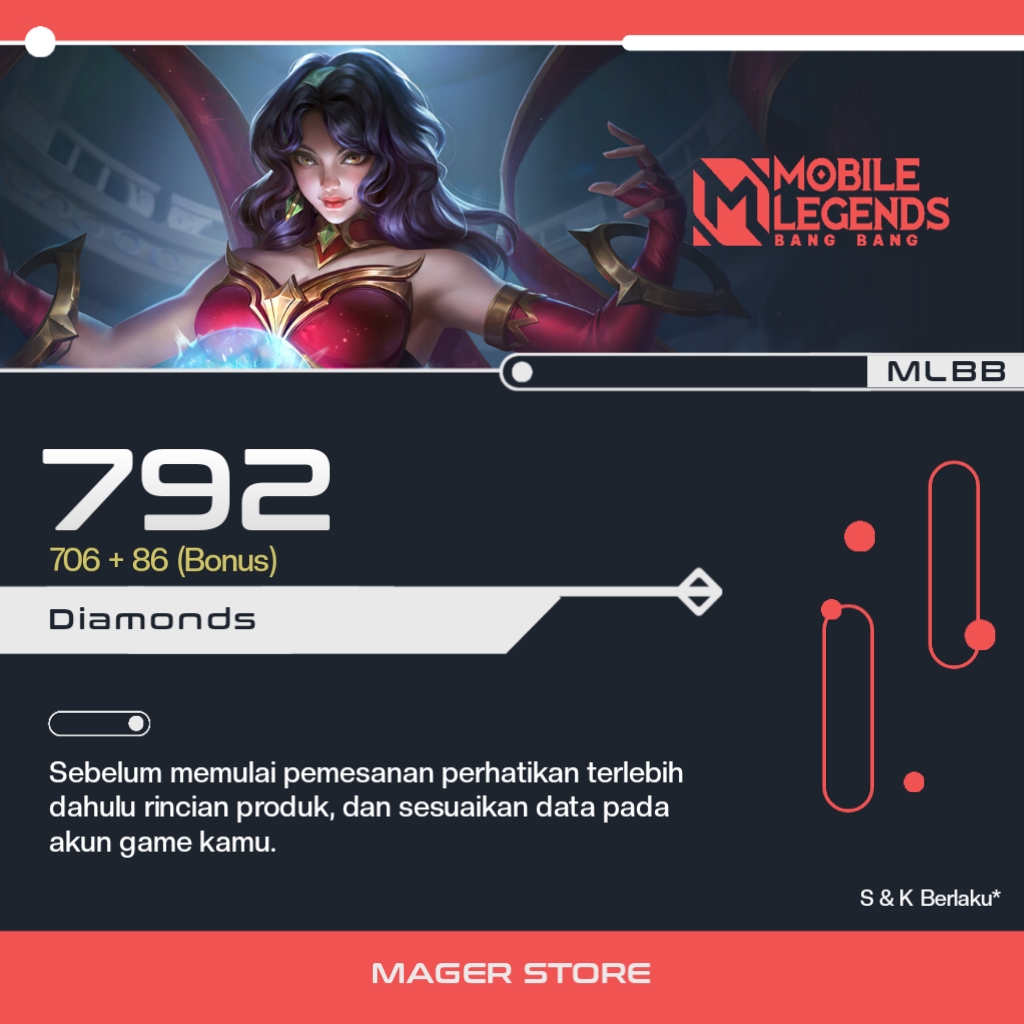 Jual 792 Diamonds Mobile Legends Mager Store | VCGamers