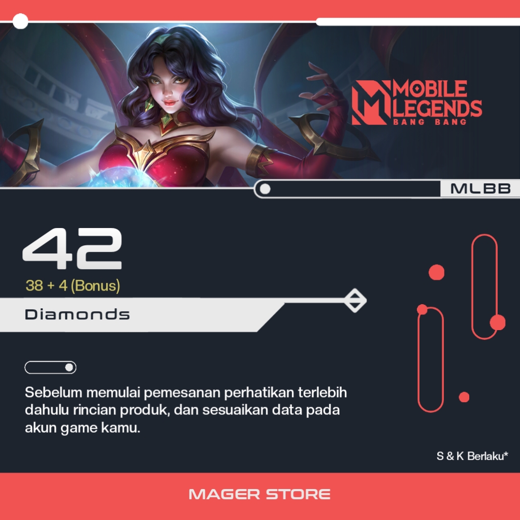 Jual 42 Diamonds Mobile Legends Mager Store | VCGamers