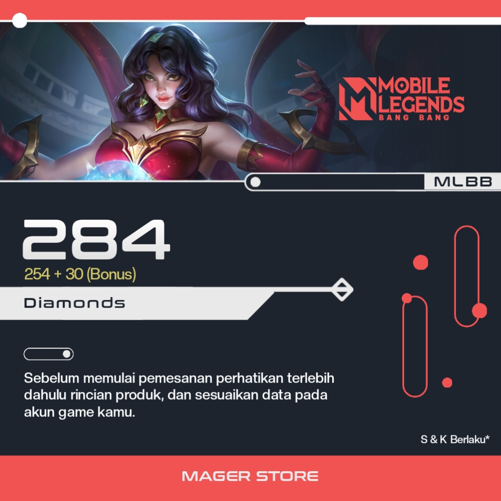 Jual 284 Diamonds Mobile Legends Mager Store | VCGamers