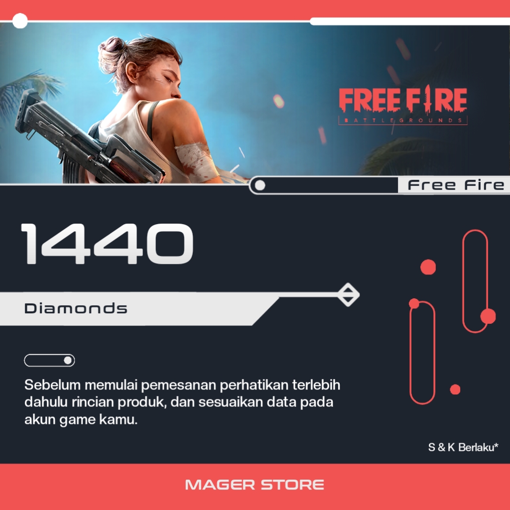 Jual 1440 Diamonds Free Fire Mager Store | VCGamers