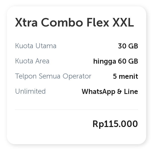 Jual Xtra Combo Flex XXL XL Axiata CYBER NUKE | VCGamers