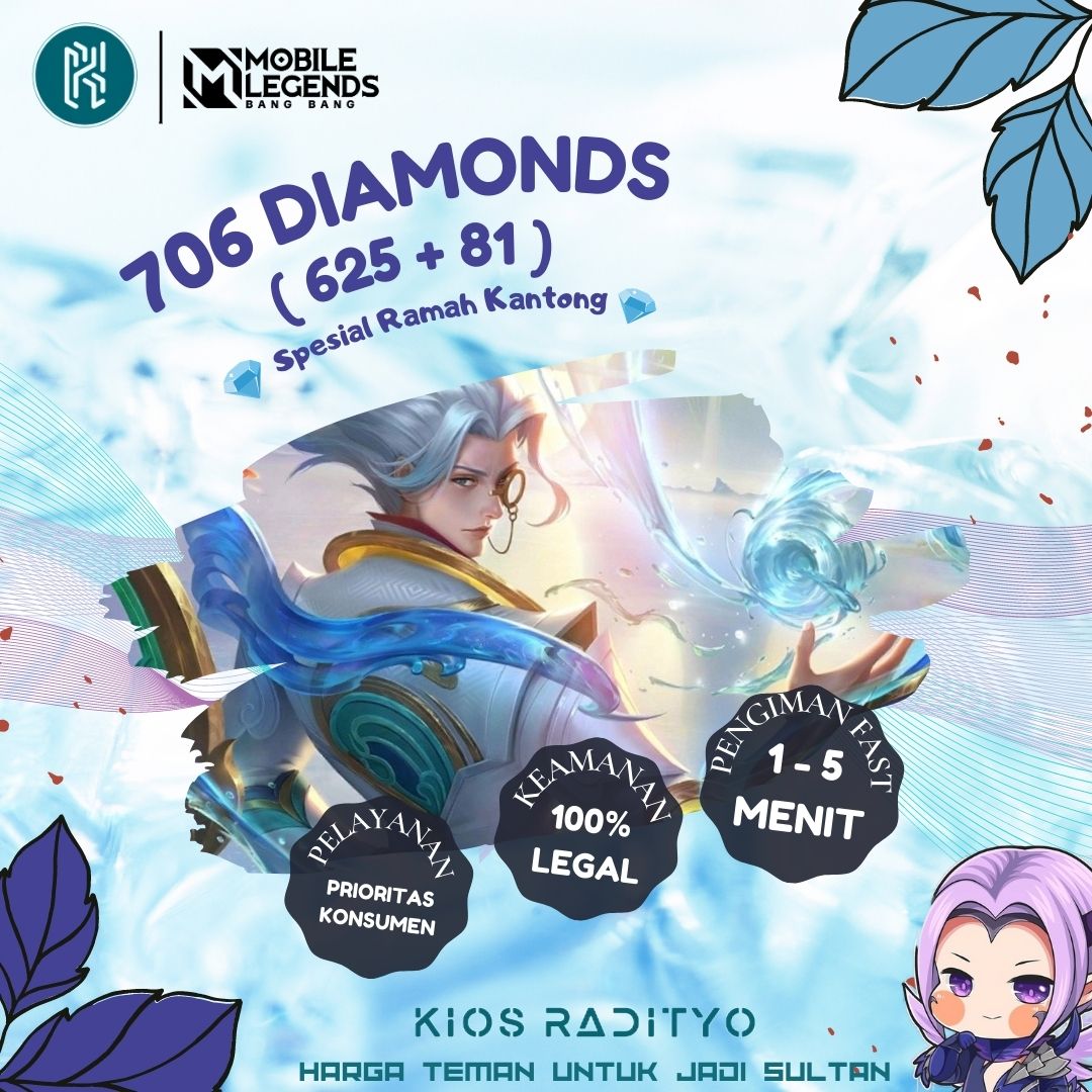 Jual 706 Diamonds Mobile Legends Kios Radityo | VCGamers