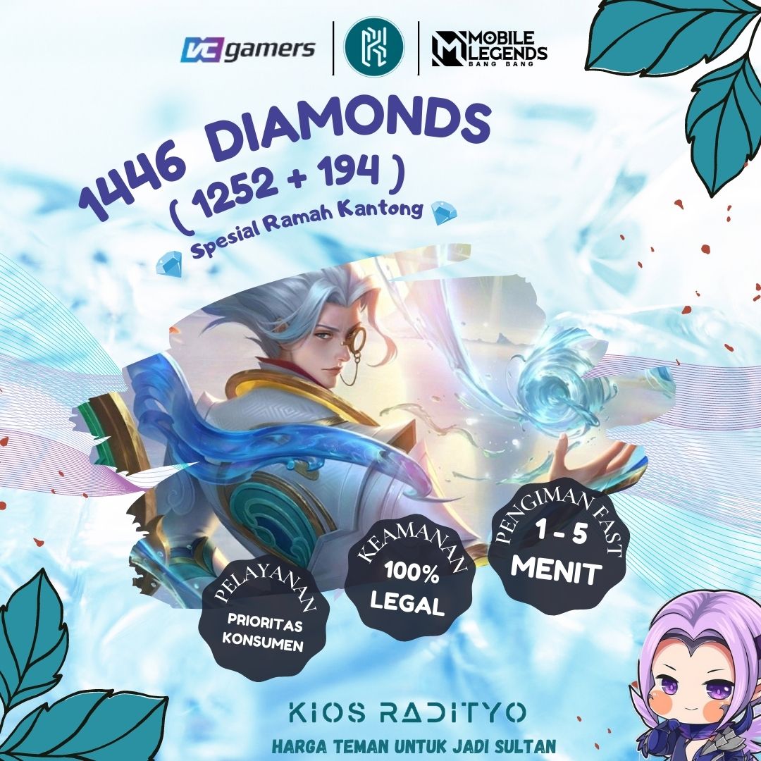 Jual 1446 Diamonds Mobile Legends Kios Radityo | VCGamers