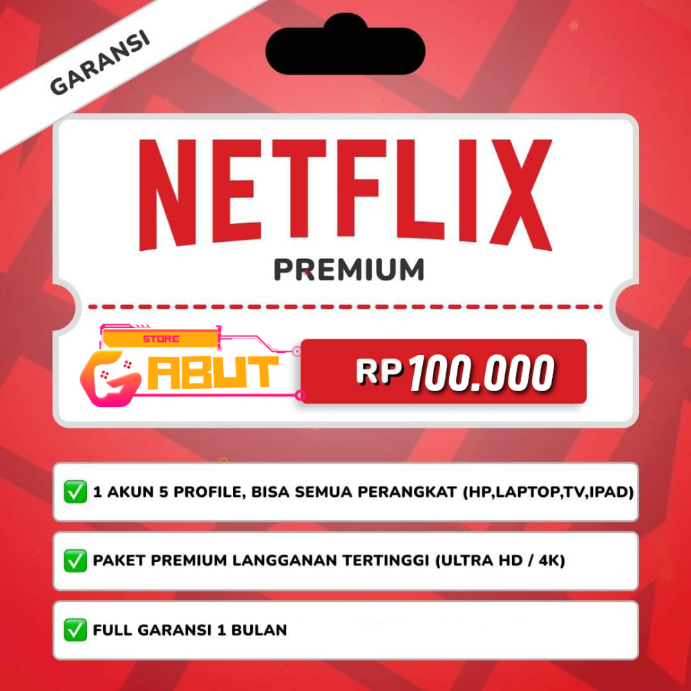 Jual NETFLIX PREMIUM 1 BULAN ( PRIVATE ) Netflix GABUT STORE ID | VCGamers