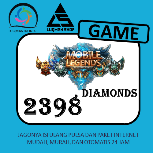 Jual 2398 Diamonds Mobile Legends LUQMANSHOP | VCGamers