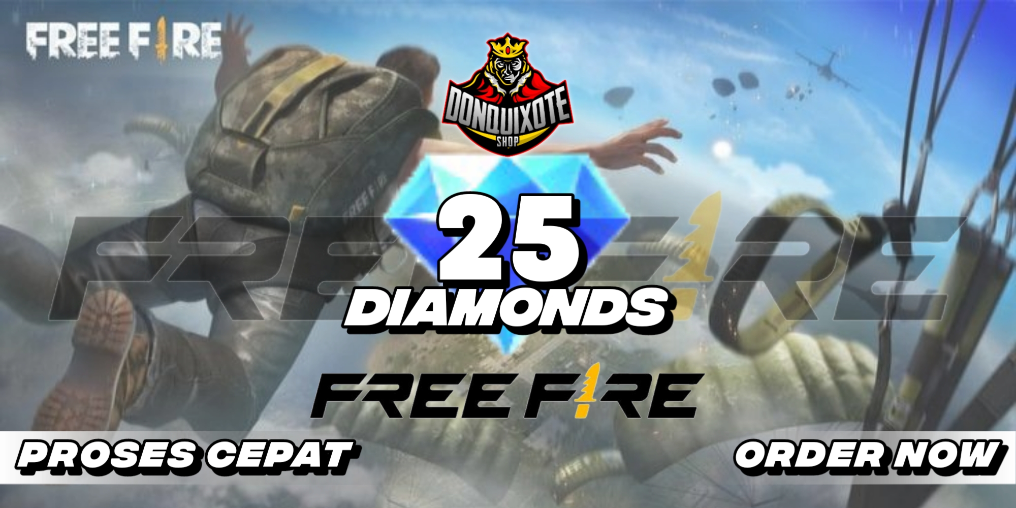 Jual 25 Diamonds Free Fire Donquixoteshop | VCGamers