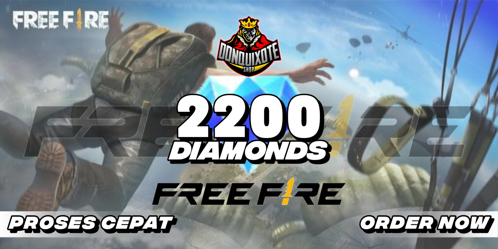 Jual 2.200 Diamonds Free Fire Donquixoteshop | VCGamers