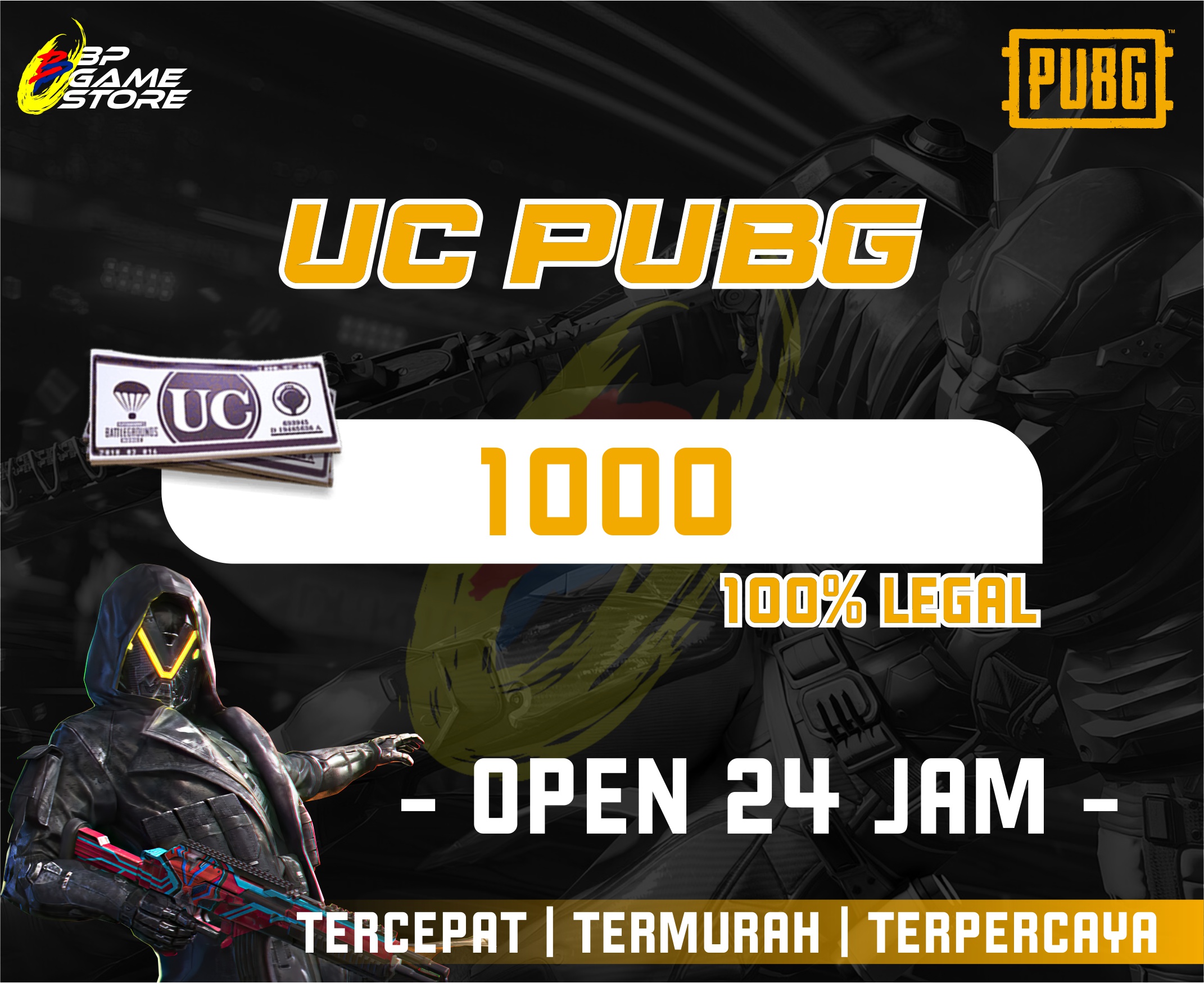 Jual 1000 UC PUBG Mobile BP GameStore | VCGamers