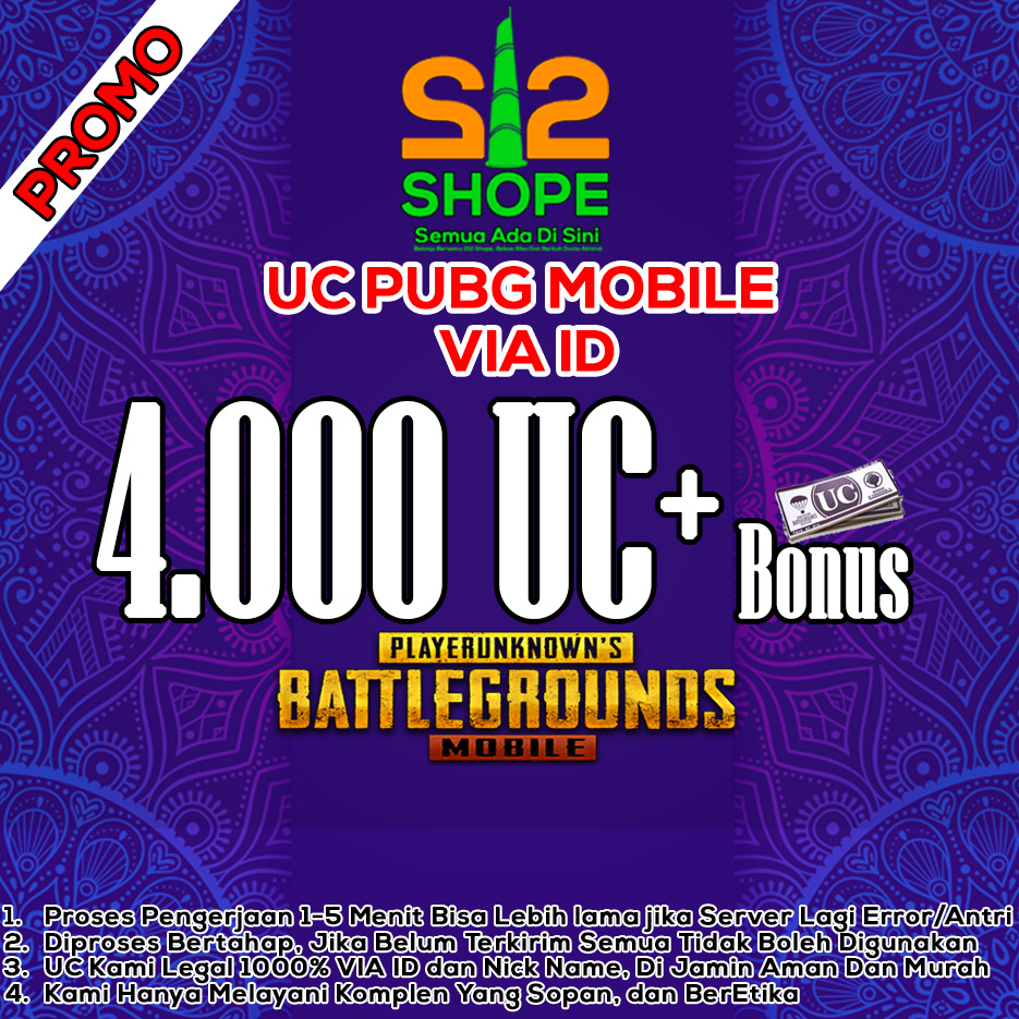 Jual 4000 UC PUBG Mobile 212 SHOPE | VCGamers
