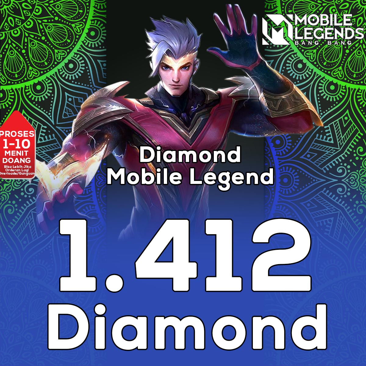 Jual 1412 Diamonds Mobile Legends 212 SHOPE | VCGamers