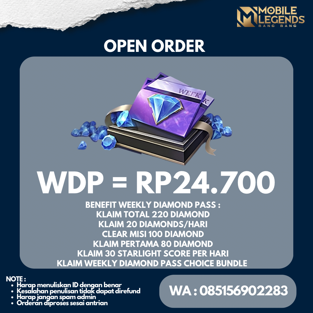 Jual Weekly Diamond Pass Mobile Legends Anzarmifta | VCGamers