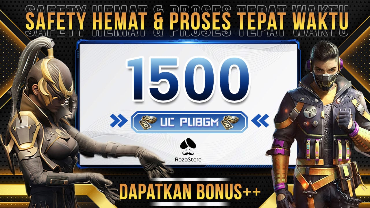 Jual 1500 UC PUBG Mobile RozoStore | VCGamers