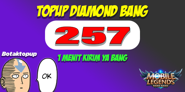 Jual 257 Diamonds Mobile Legends Botaktopup | VCGamers