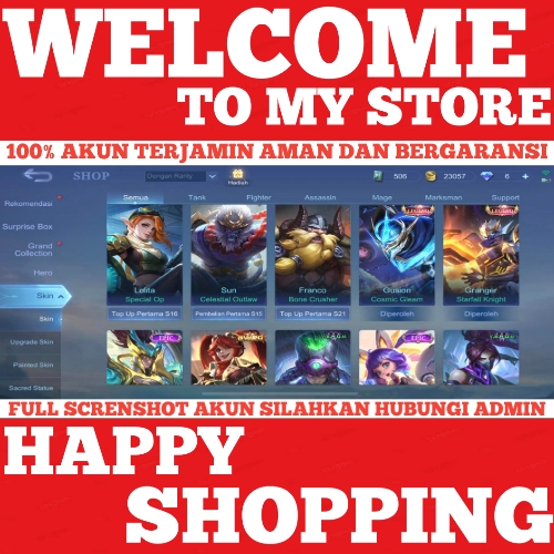 Jual SKIN 284 / 2 LEG / 3 CC / DLL Mobile Legends JujutsuKaisen | VCGamers