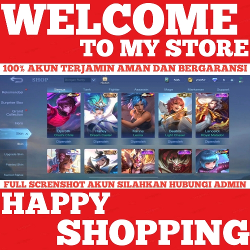 Jual SKIN 284 / 2 LEG / 3 CC / DLL Mobile Legends JujutsuKaisen | VCGamers