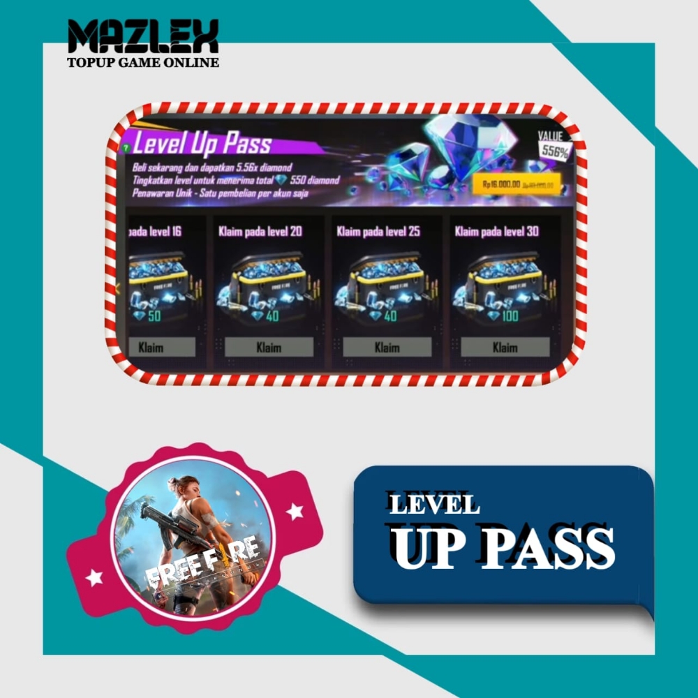 Jual Level Up Pass Free Fire Mazlex Store | VCGamers