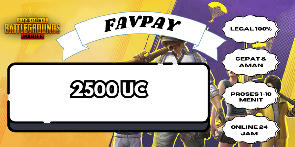 Jual 2500 UC PUBG Mobile FAVPAY | VCGamers