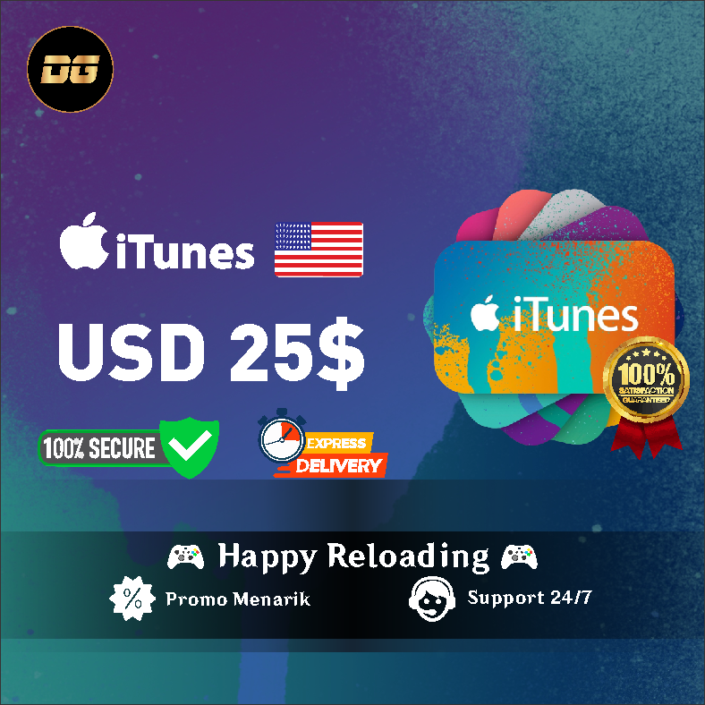 Jual USD 25 iTunes degamingstore | VCGamers