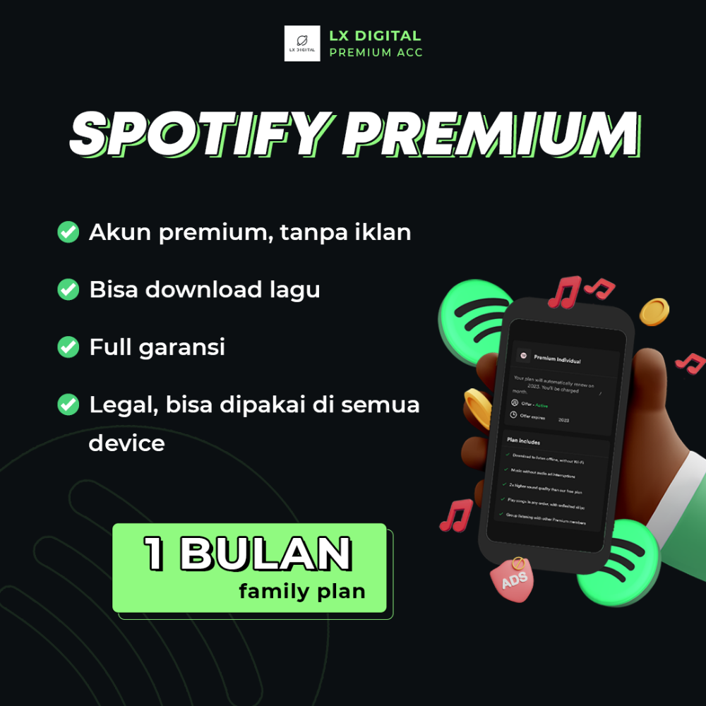 Jual 1 Bulan Spotify | VCGamers