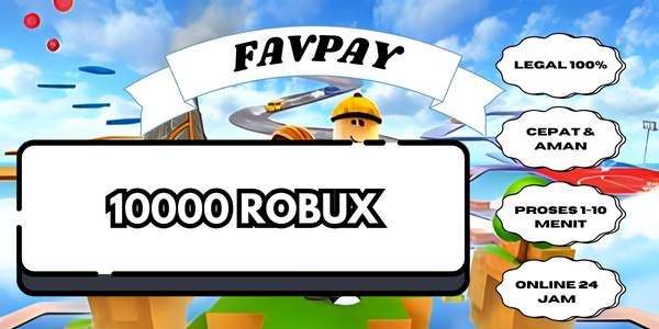 Jual 10000 Robux Roblox FAVPAY | VCGamers