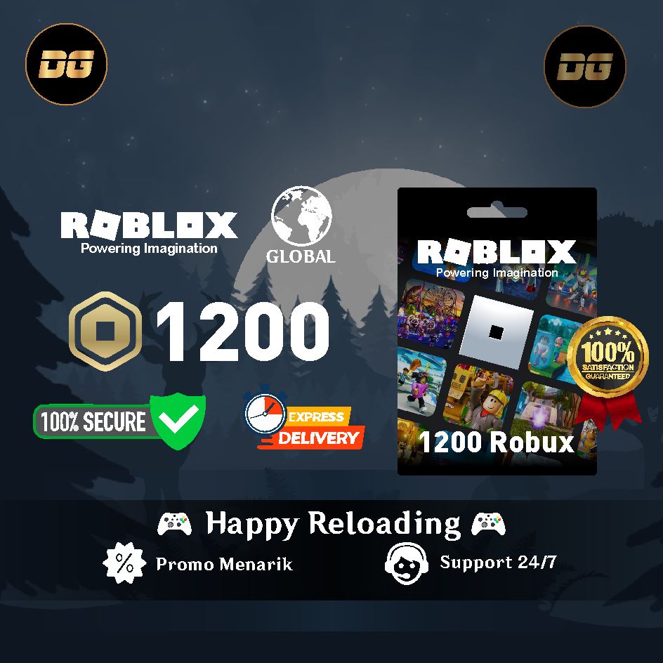 Jual 1200 Robux Roblox degamingstore | VCGamers