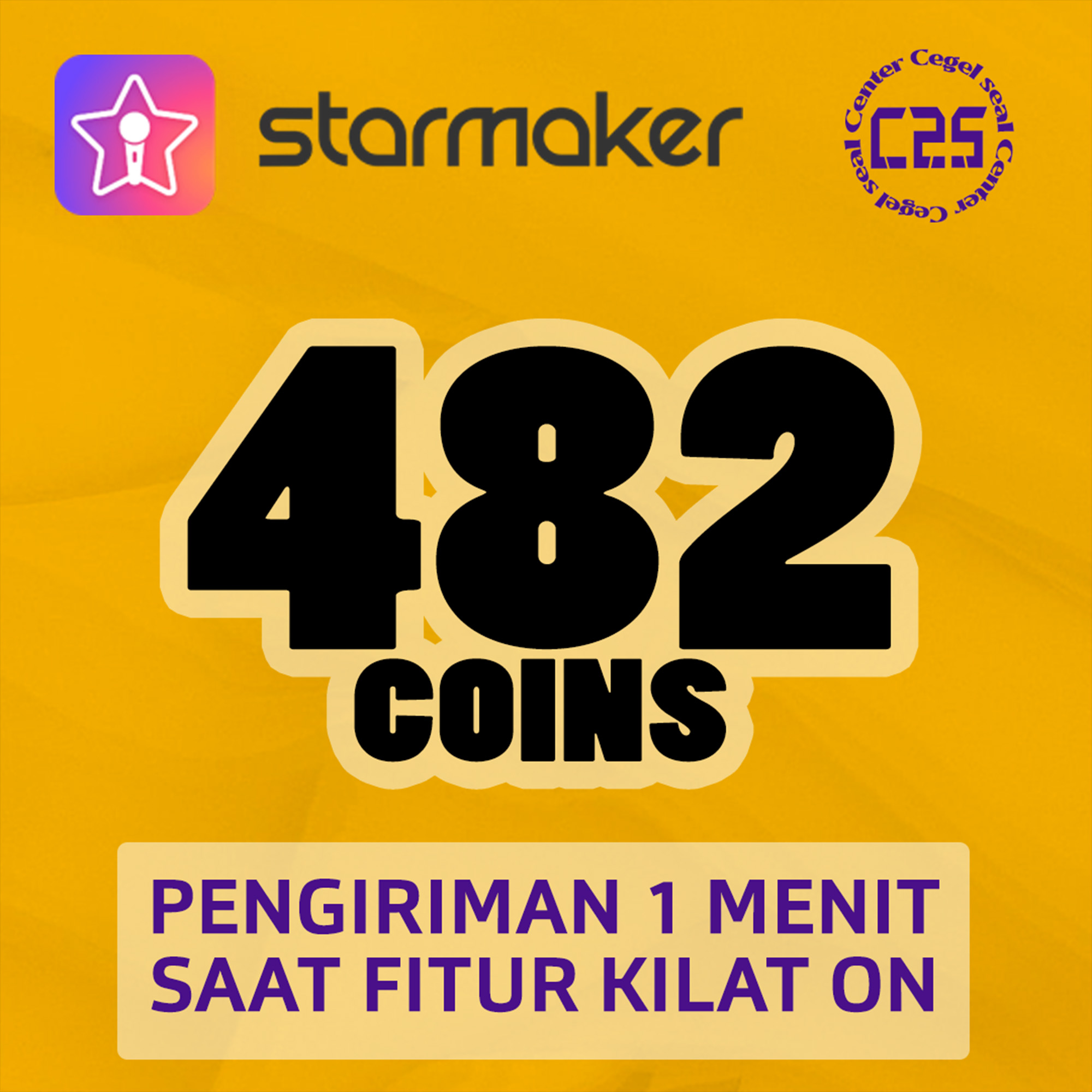 Jual 482 Coins StarMaker Center Cegel Seal | VCGamers