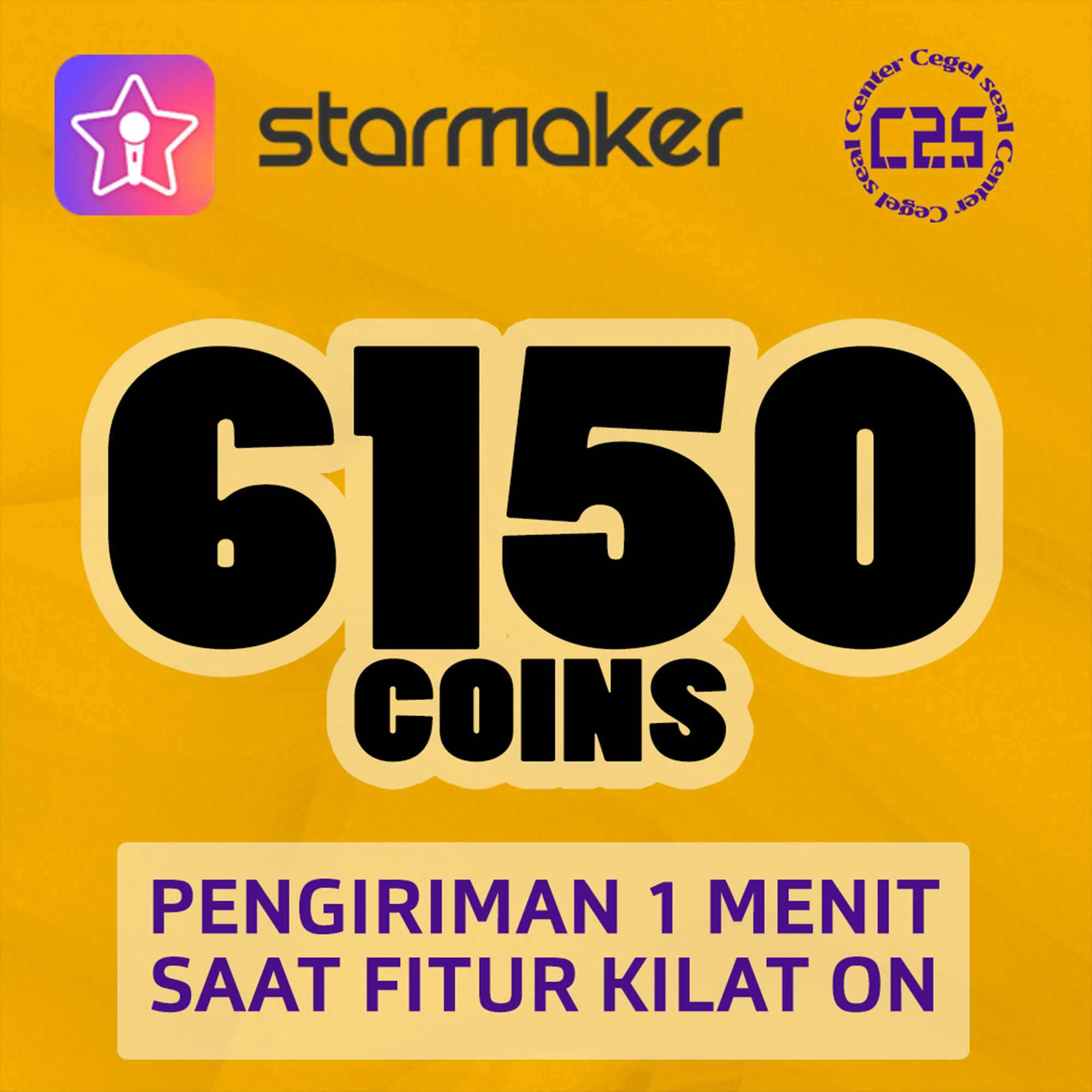 Jual 6150 Coins StarMaker Center Cegel Seal | VCGamers