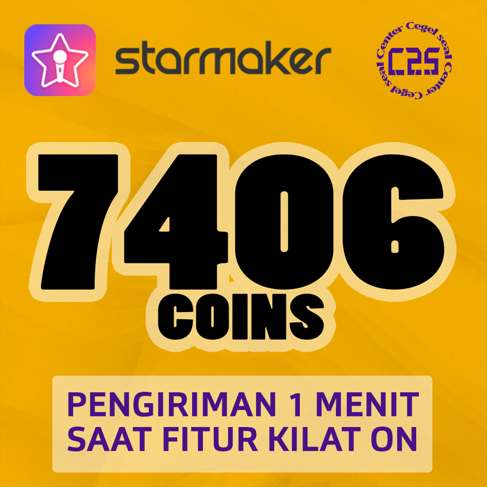 Jual 7406 Coins StarMaker Center Cegel Seal | VCGamers