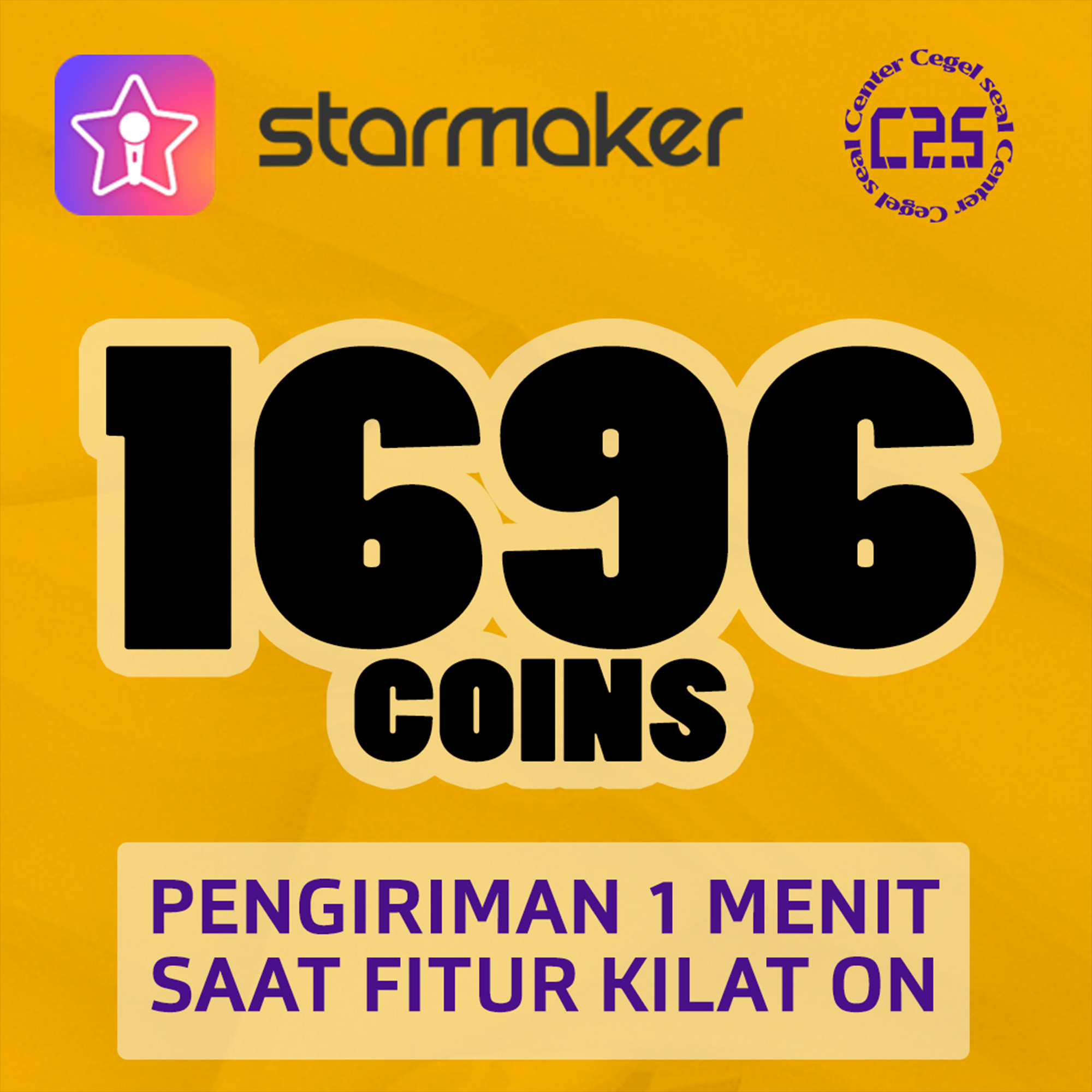 Jual 1696 Coins StarMaker Center Cegel Seal | VCGamers