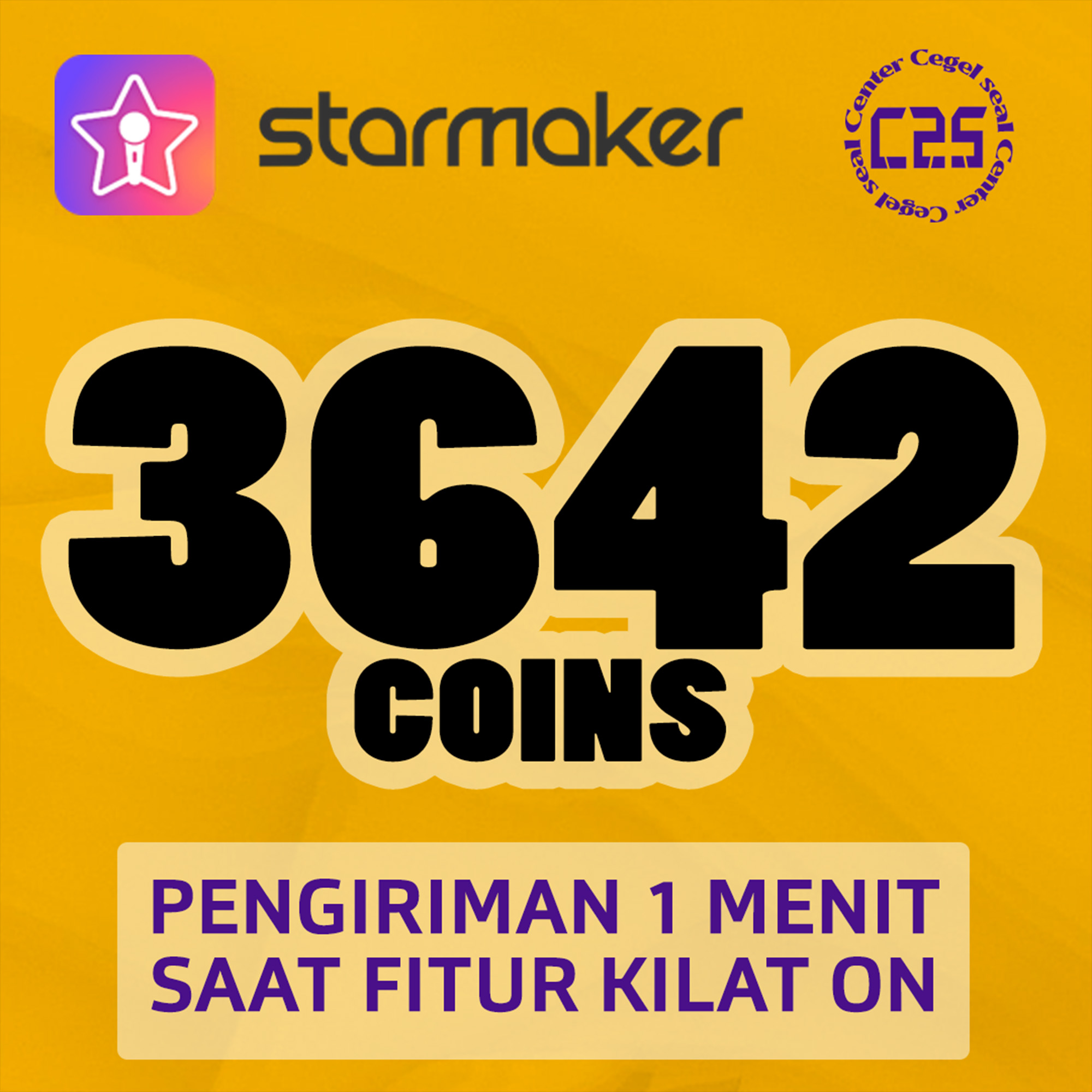 Jual 3642 Coins StarMaker Center Cegel Seal | VCGamers
