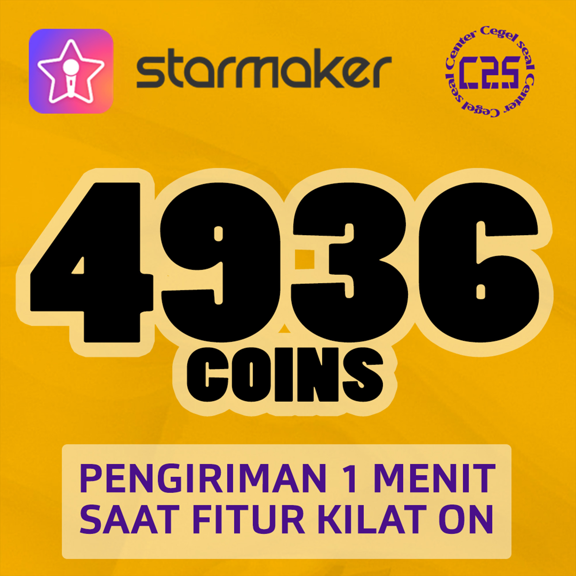 Jual 4936 Coins StarMaker Center Cegel Seal | VCGamers