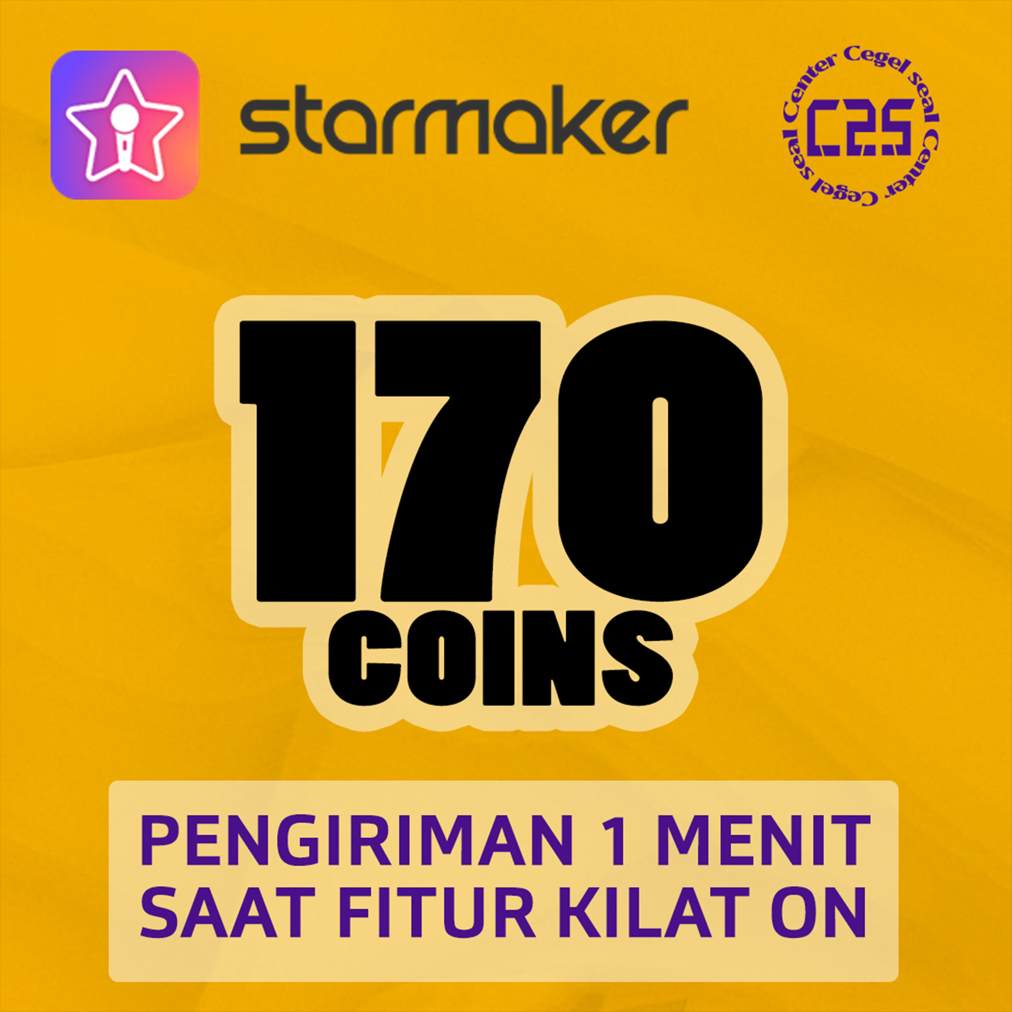 Jual 170 Coins StarMaker Center Cegel Seal | VCGamers