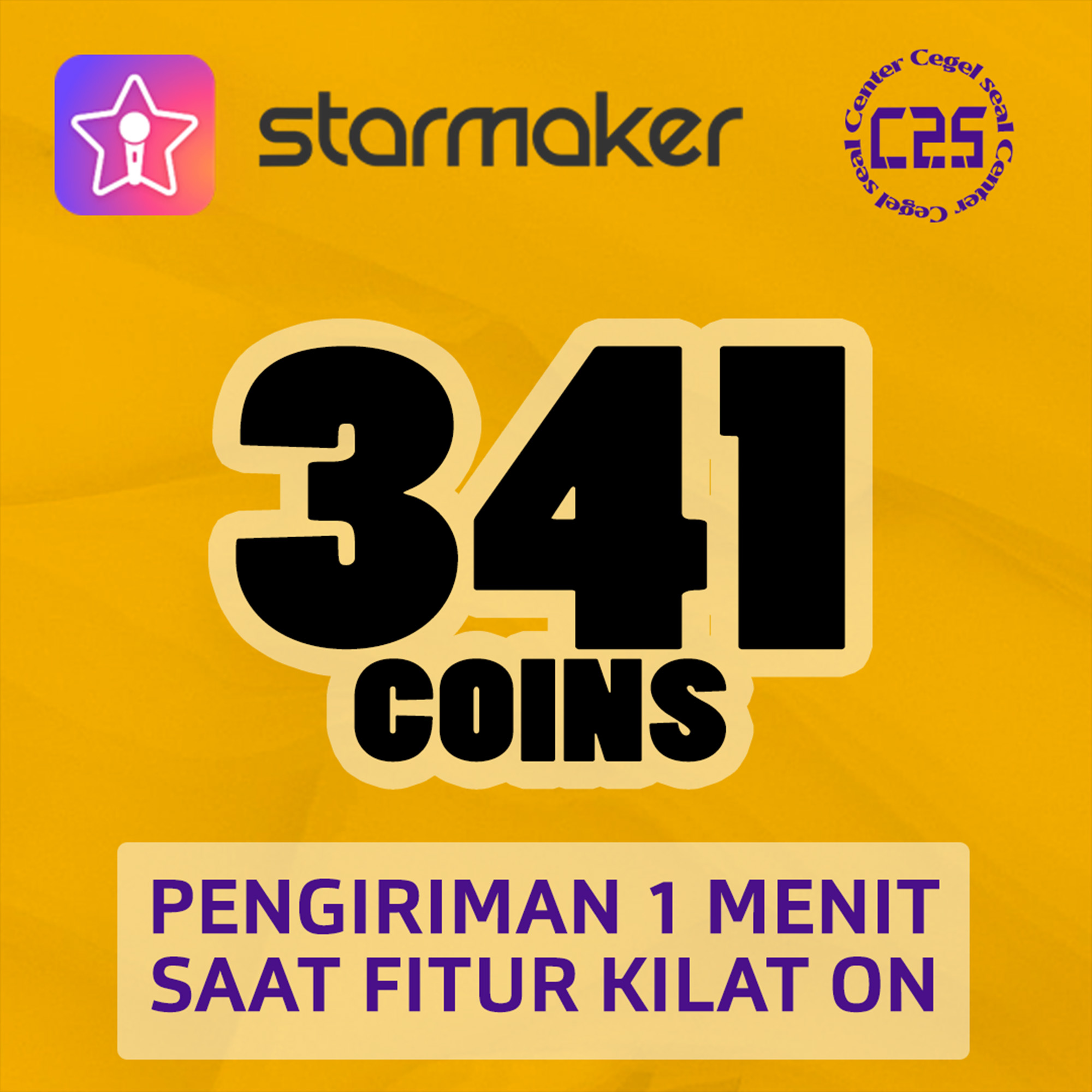 Jual 341 Coins StarMaker Center Cegel Seal | VCGamers