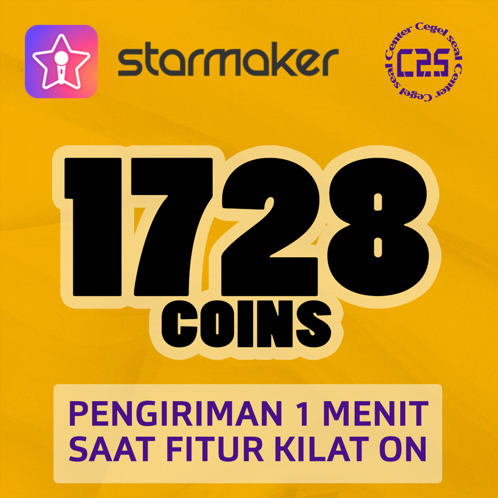 Jual 1728 Coins StarMaker Center Cegel Seal | VCGamers