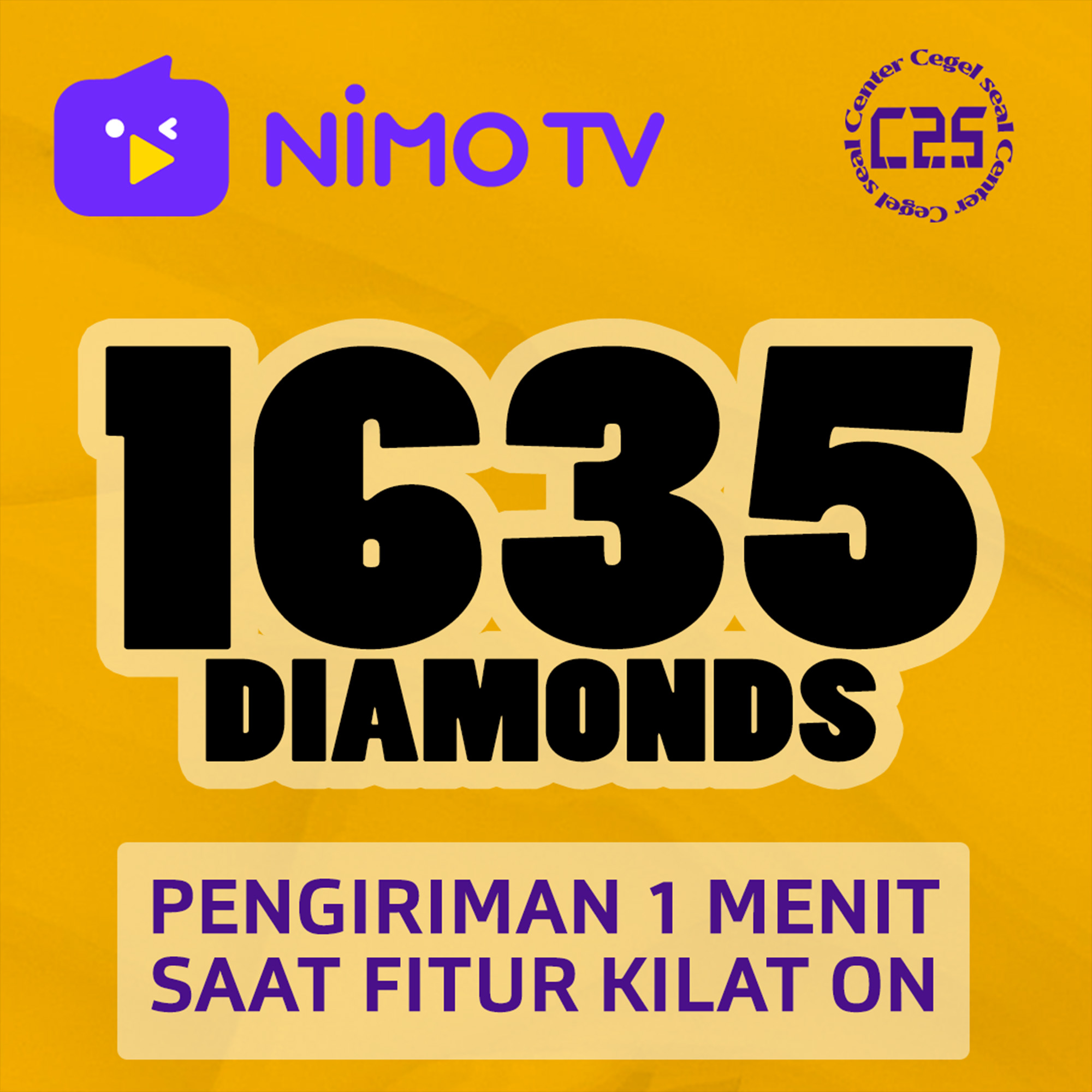 Jual 1635 Diamonds Nimo TV Center Cegel Seal | VCGamers
