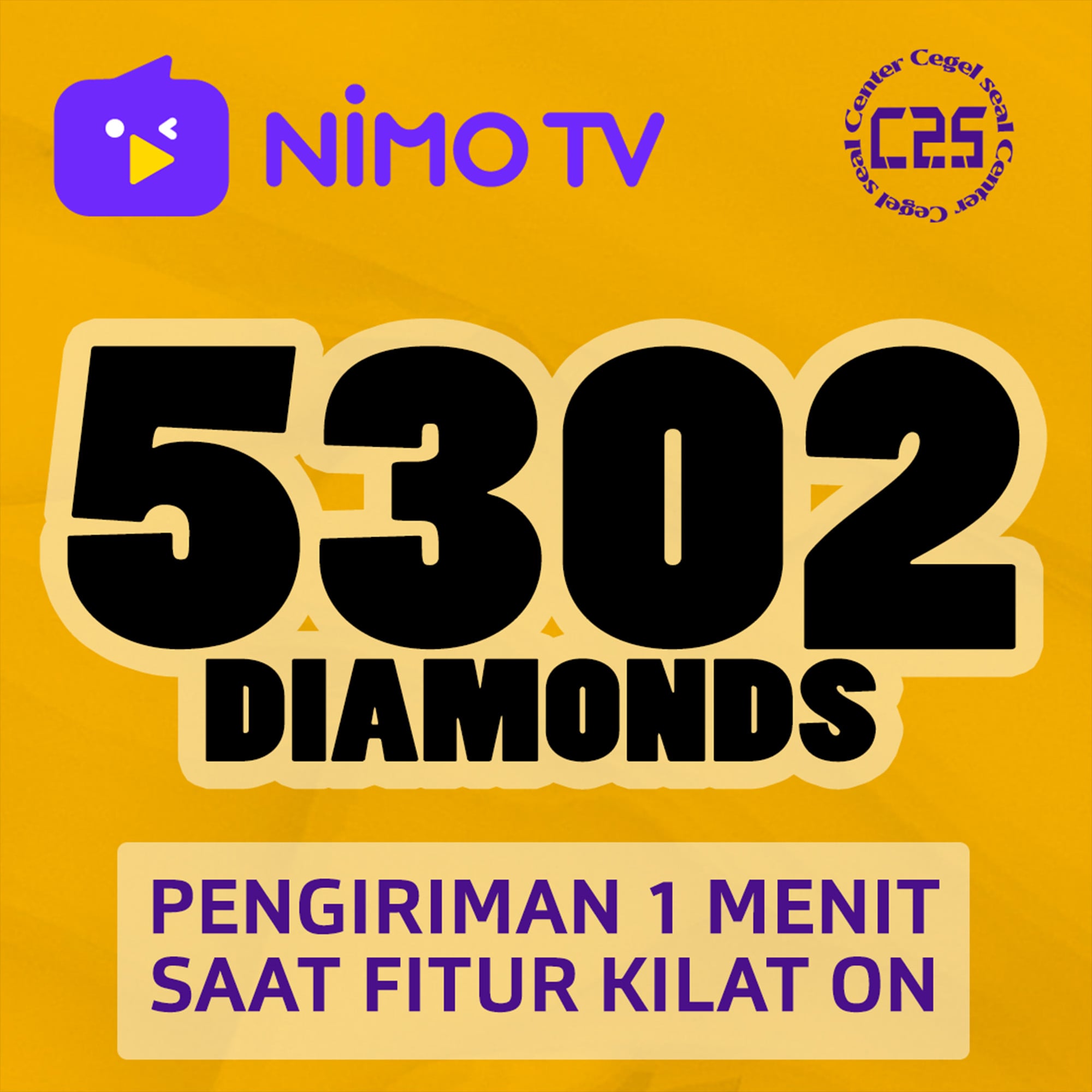 Jual 5302 Diamonds Nimo TV Center Cegel Seal | VCGamers