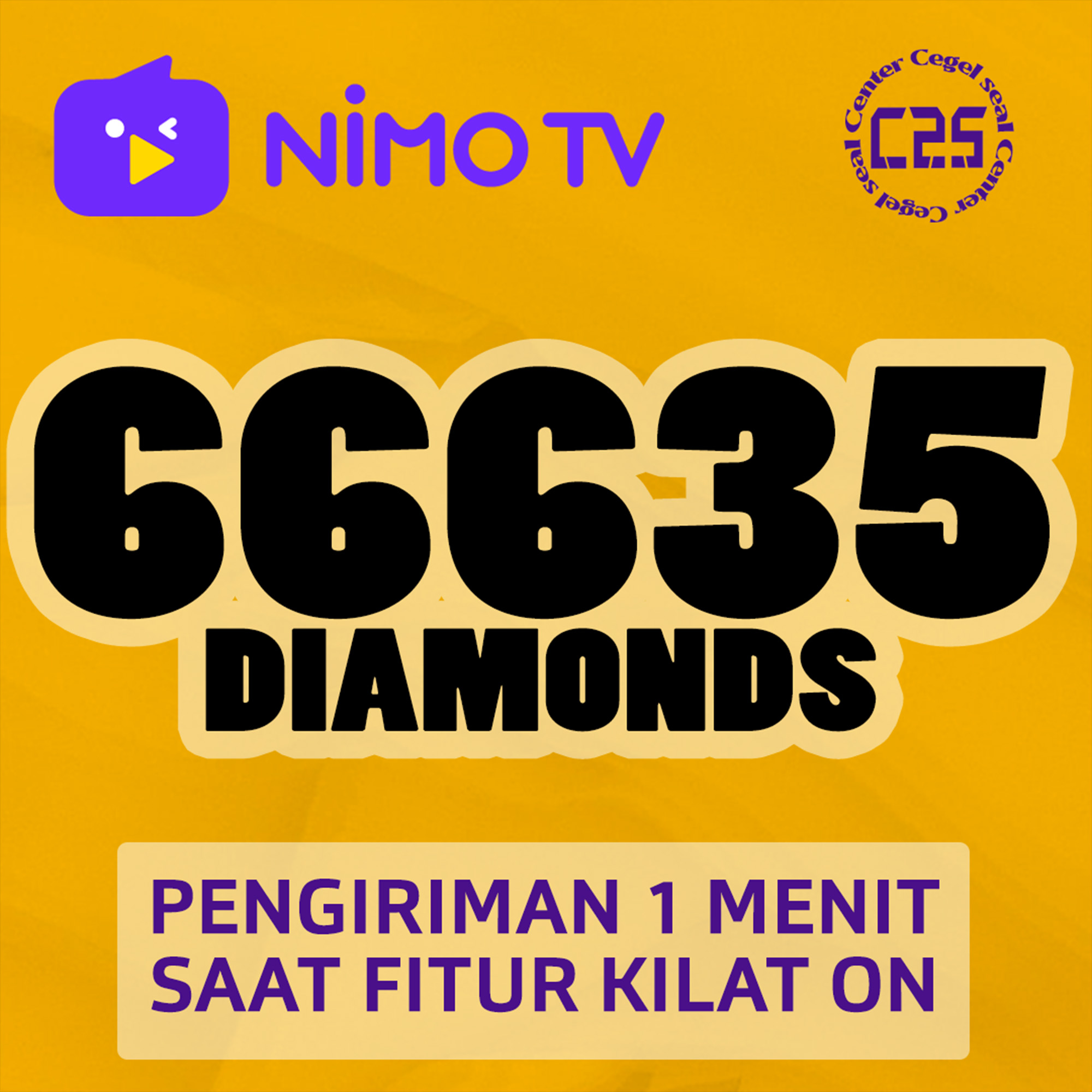 Jual 66635 Diamonds Nimo TV Center Cegel Seal | VCGamers