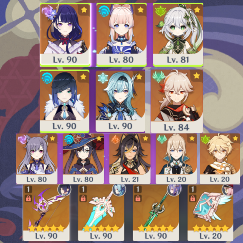 Jual AKUN RAIDEN SHOGUN & NAHIDA DKK Genshin Impact WarungGenshin | VCGamers