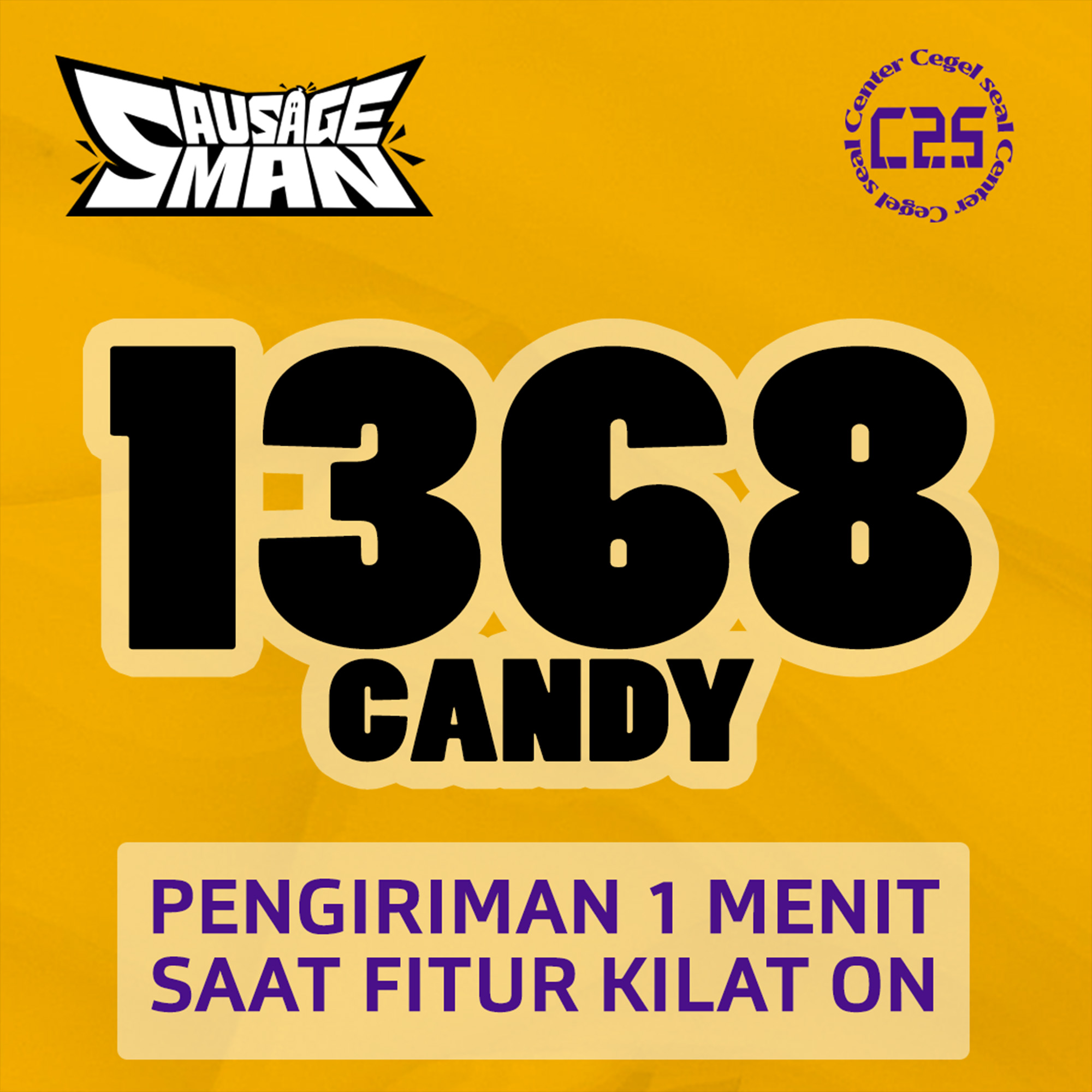 Jual 1368 Candy Sausage Man Center Cegel Seal | VCGamers