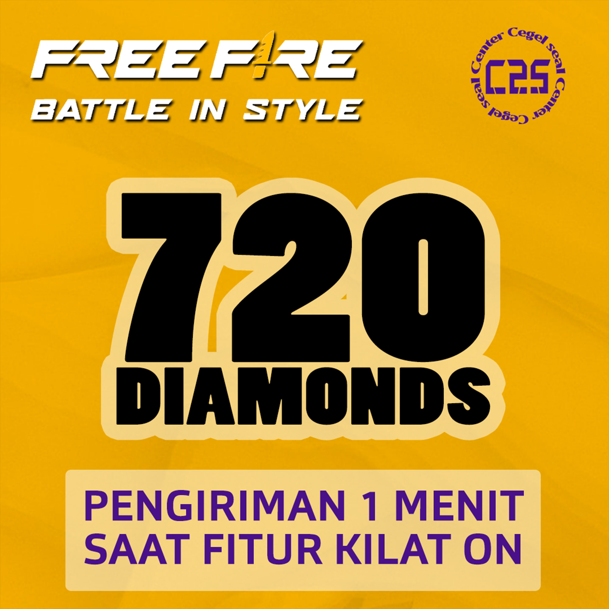 Jual 720 Diamonds Free Fire Center Cegel Seal | VCGamers