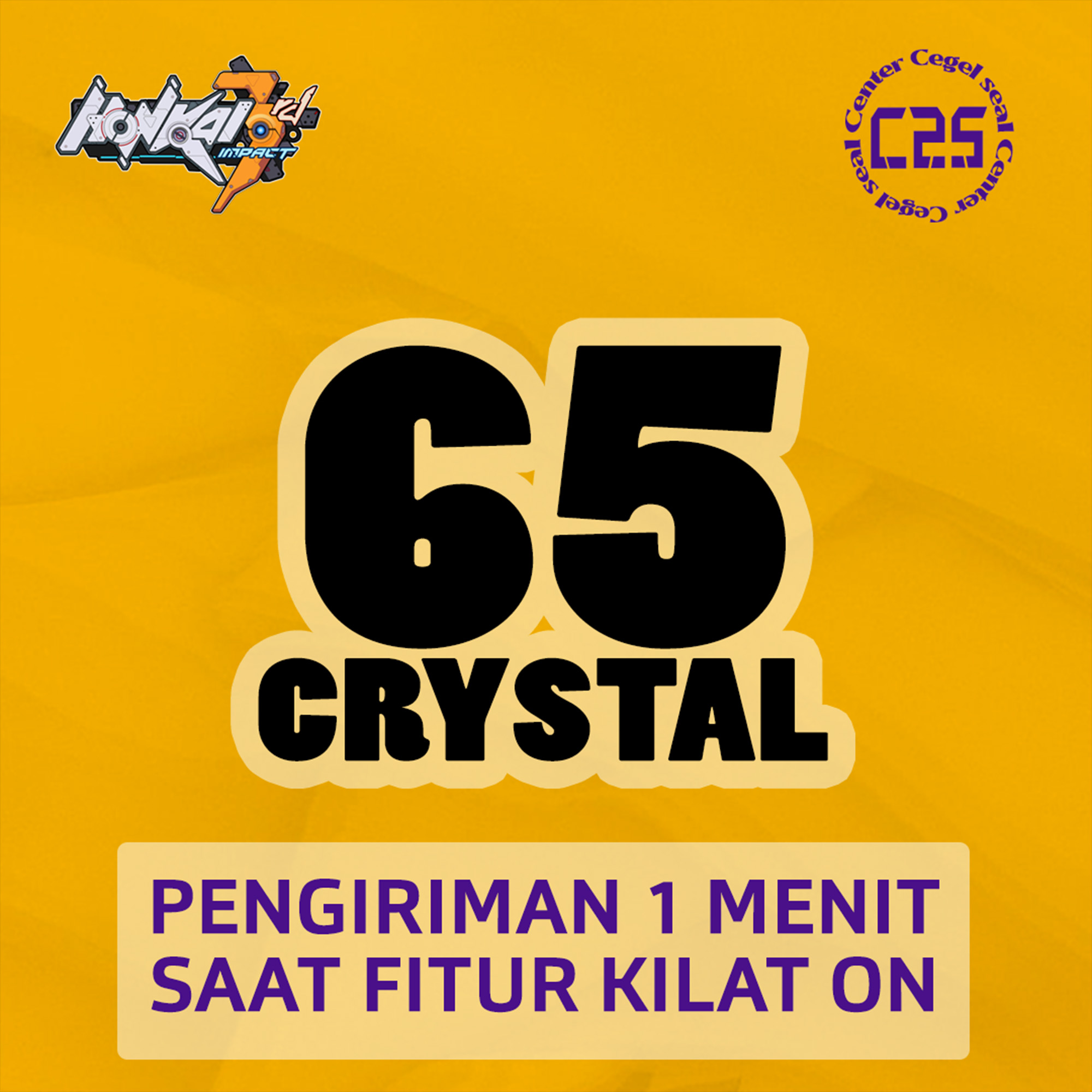 Jual 65 Crystal Honkai Impact 3 Center Cegel Seal | VCGamers