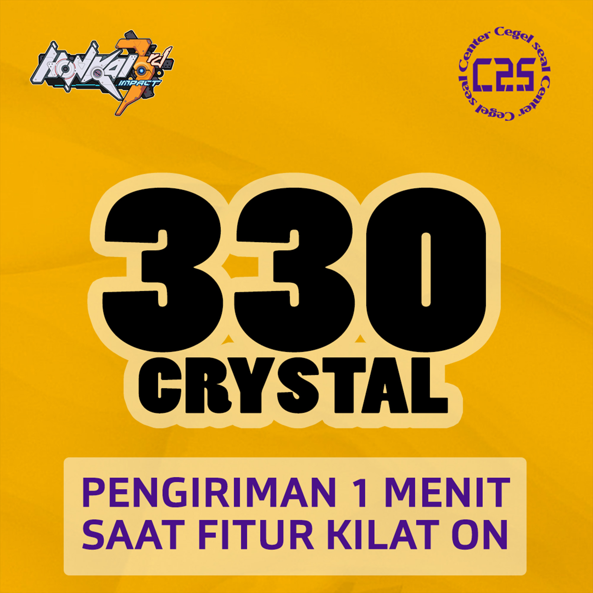 Jual 330 Crystal Honkai Impact 3 Center Cegel Seal | VCGamers