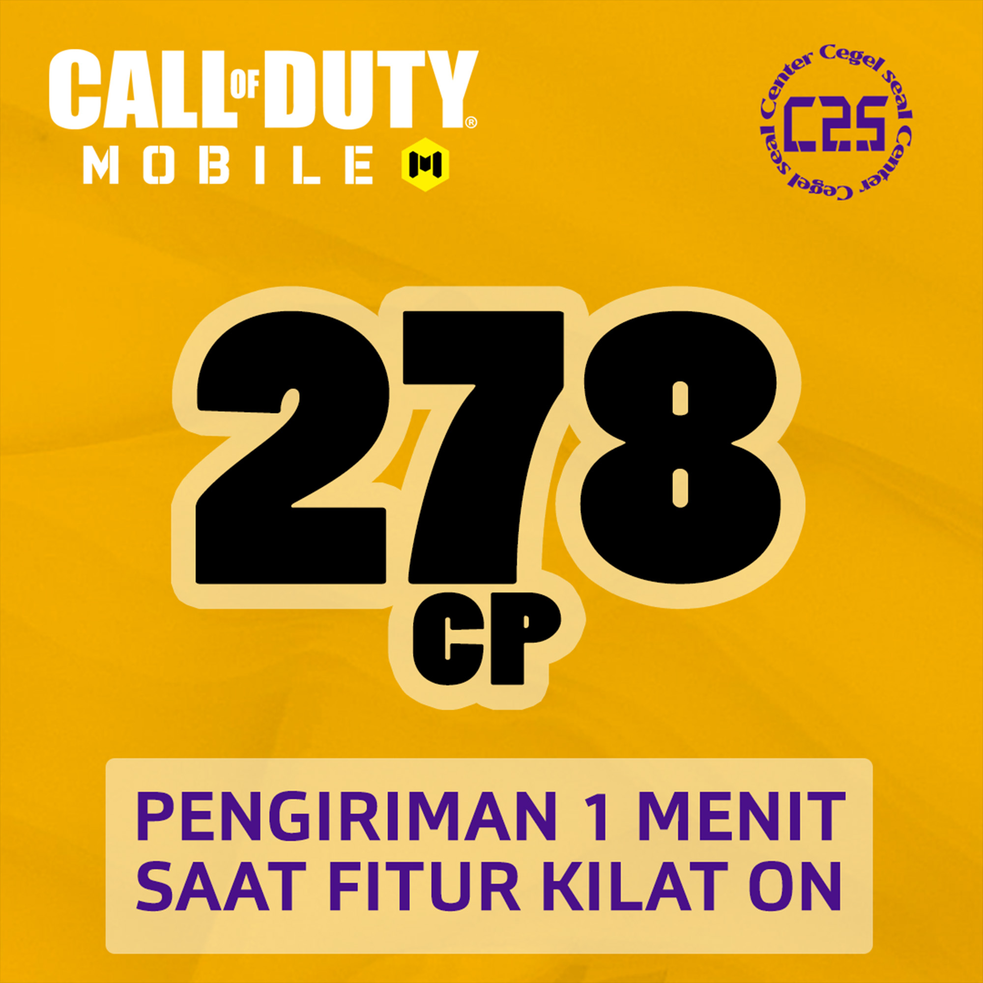 Jual 278 CP Call Of Duty Mobile (CODM) Center Cegel Seal | VCGamers