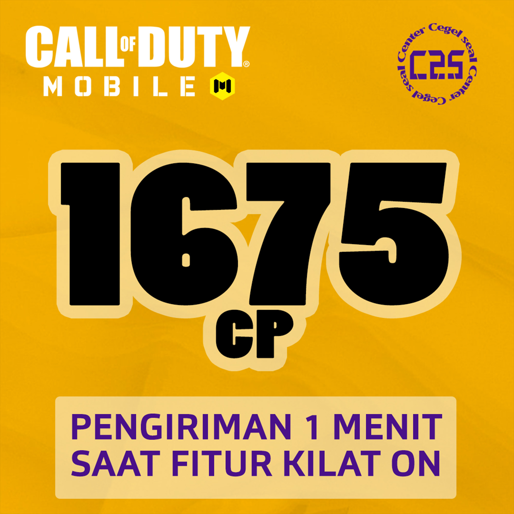 Jual 1.675 CP Call Of Duty Mobile (CODM) Center Cegel Seal | VCGamers